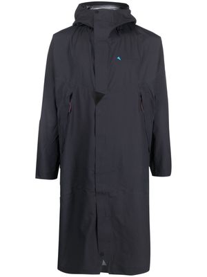 Klättermusen logo-embroidered hooded raincoat - Grey