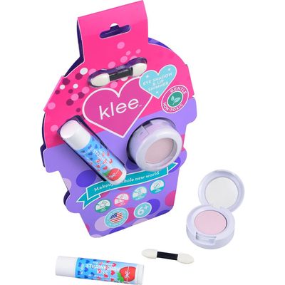 Klee Kids Candy Shimmer Eye Shadow & Lip Shimmer Kit in Pink 