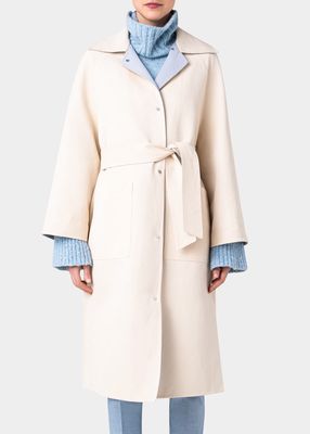Klein Reversible Belted Double-Face Coat