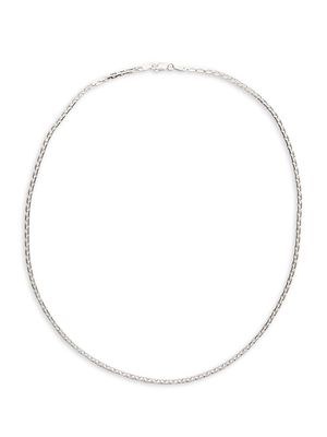 Knife-Edge Sterling Silver Link Chain Necklace - Silver - Size 20