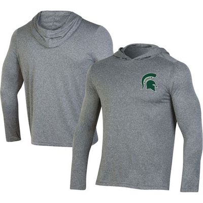 KNIGHTS APPAREL Men's Champion Gray Michigan State Spartans Hoodie Long Sleeve T-Shirt