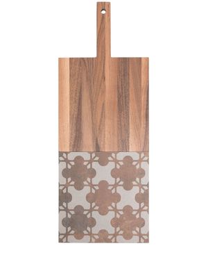 knindustrie contrast-detail wood cutting board - Brown