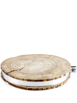 knindustrie round wood cutting board - Brown
