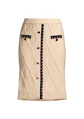 Knit Knee-Length Skirt
