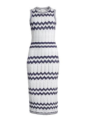 Knit Zigzag Midi-Dress