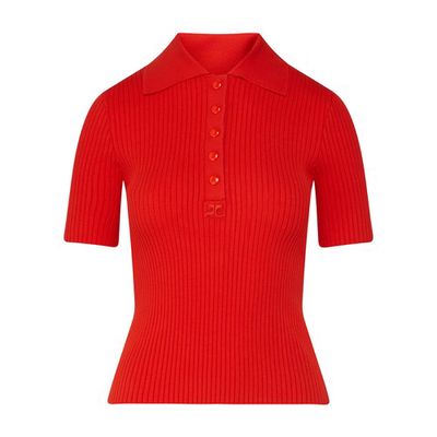 Knitted short sleeves polo