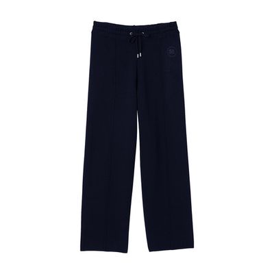 Knitted straight-leg trousers