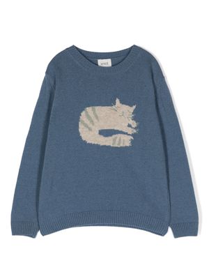 Knot Cat knitted jumper - Blue