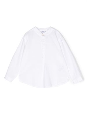 Knot crew-neck cotton shirt - White