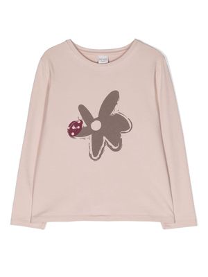 Knot Flower stretch-cotton T-shirt - Pink