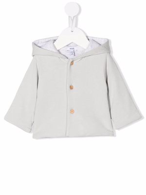 Knot hooded buttoned jacket - Grey