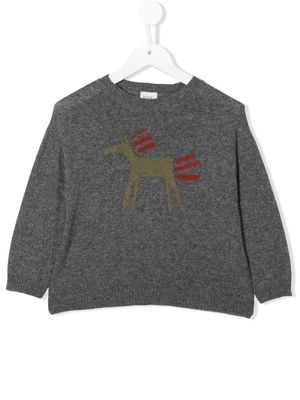 Knot Horse knitted jumper - Grey