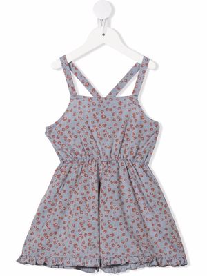 Knot Isla crossover-strap playsuit - Blue