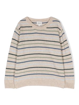 Knot Jam striped intarsia-knit jumper - Neutrals