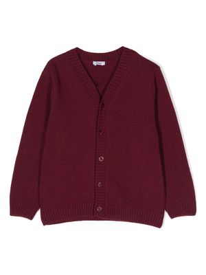 Knot Leopold merino wool cardigan - Red