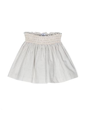 Knot Marcy striped skirt - White
