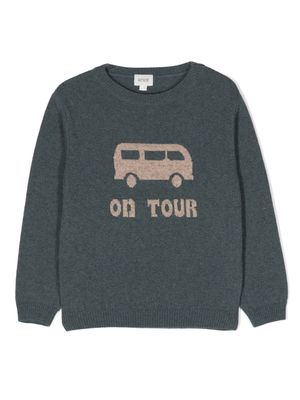 Knot On Tour intarsia-knit jumper - Blue