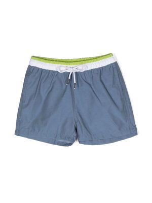 Knot Parker drawstring-waistband swim shorts - Blue