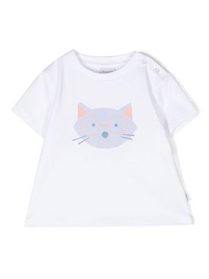 Knot Raccoon-print short sleeve T-shirt - White