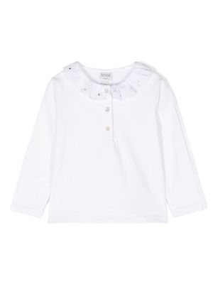 Knot Sahara ruffle-collar blouse - White