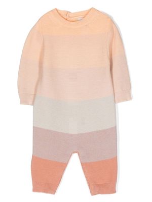 Knot Sky knitted cotton romper - Orange