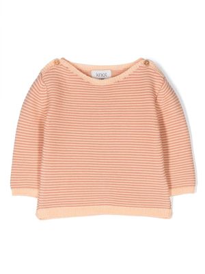 Knot striped knitted jumper - Orange