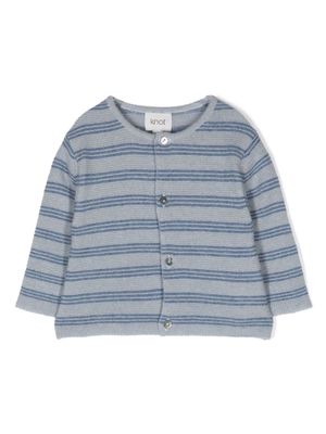 Knot Vinny Stripes tricot-knit cardigan - Blue