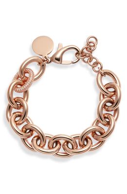 Knotty Chunky Chain Bracelet in Rose Gold