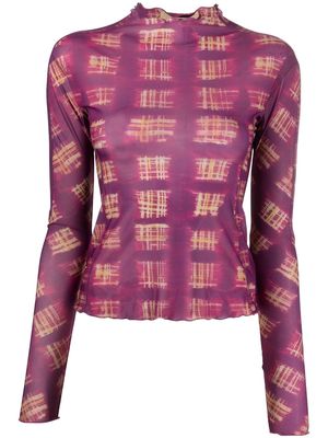 KNWLS all-over graphic-print top - Purple
