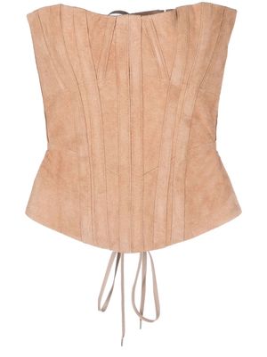 KNWLS Daith lace-up corset - Neutrals