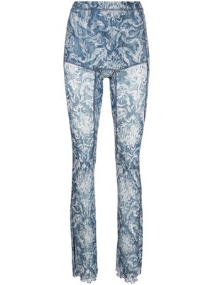 KNWLS Halcyon floral-print leggings - Blue