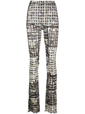KNWLS Halcyon plaid-check print leggings - Neutrals
