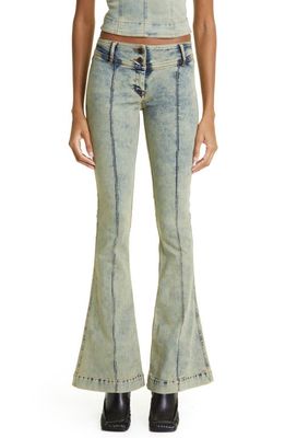 Knwls Harley Pintuck Stretch Flare Jeans in Oblivion
