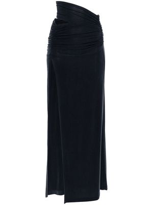 KNWLS high-waist gathered maxi skirt - Blue