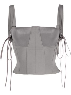 KNWLS lace-up bustier top - Grey