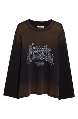 Knwls Oversize Stretch Cotton Graphic T-Shirt in Darkwash