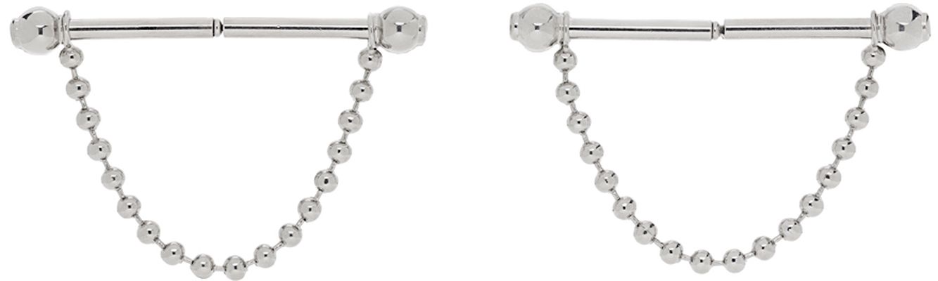 KNWLS Silver Panconesi Edition Barbell Earrings