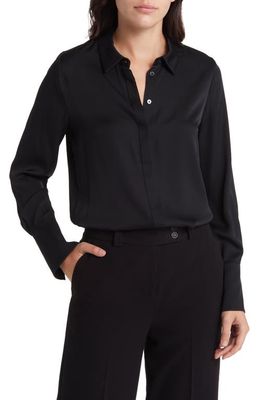 KOBI HALPERIN Larissa Stretch Silk Blouse in Black