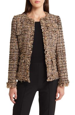 KOBI HALPERIN Lisa Bouclé Tweed Jacket in Gold
