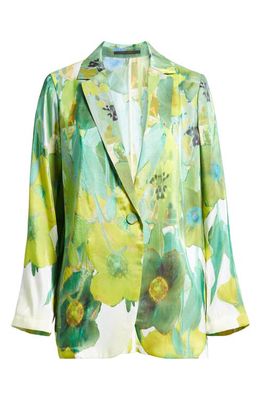 KOBI HALPERIN Marnie Floral Print Blazer in Olive Multi