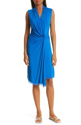 KOBI HALPERIN Maureen Twist Front Sleeveless Dress in Azul