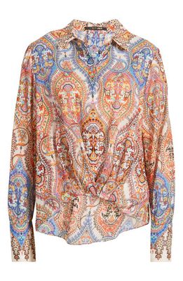 KOBI HALPERIN Polly Print Drape Shirt in Canvas Multi