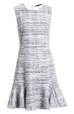 KOBI HALPERIN Reed Sleeveless Tweed Dress in Blue Multi