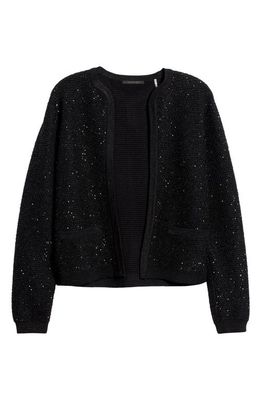 KOBI HALPERIN Sequin Sweater Jacket in Black