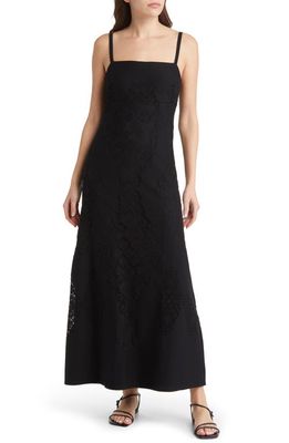 KOBI HALPERIN Tracie Lace Inset Cotton Blend Dress in Black