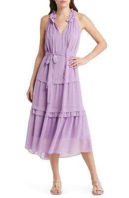 KOBI HALPERIN Vale Tie Waist Sleeveless Dress in Lavender