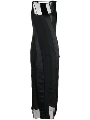 Koché asymmetric sleeveless maxi dress - Black