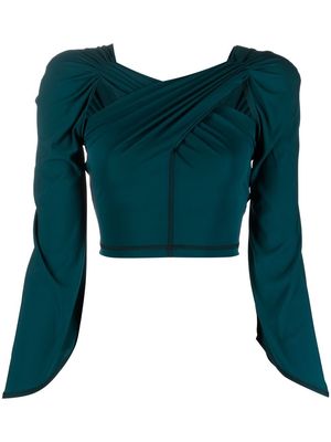 Koché cut-out cropped top - Green