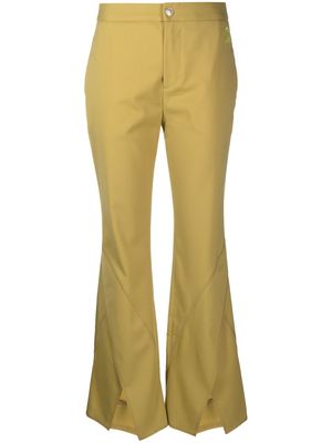 Koché cut-out flared trousers - Green