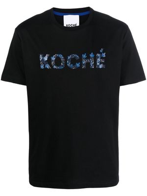 Koché embellished logo detail T-shirt - Black